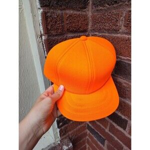 YoungAn Orange Hunter Ball Cap Hat Snapback Size Medium Outdoors Fitted Shooting